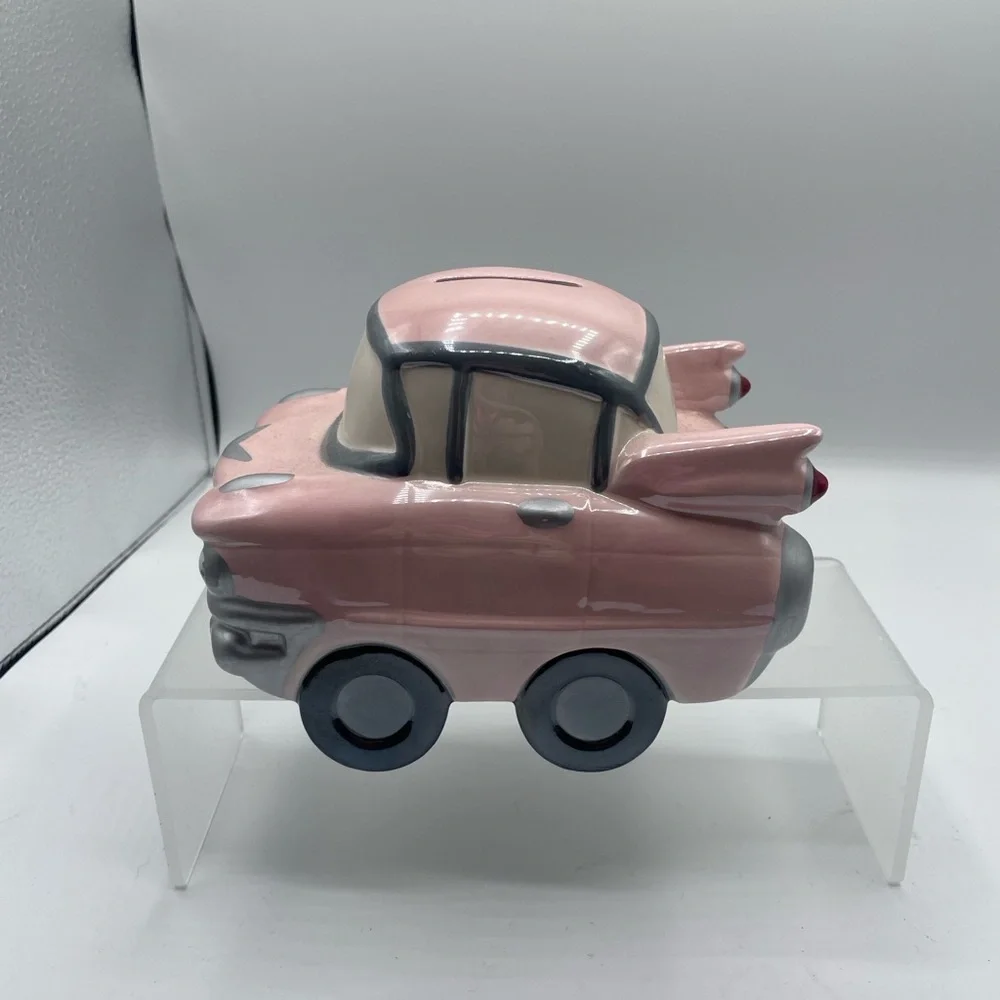 Mary Kay retired pink ceramic Cadillac bank collectible